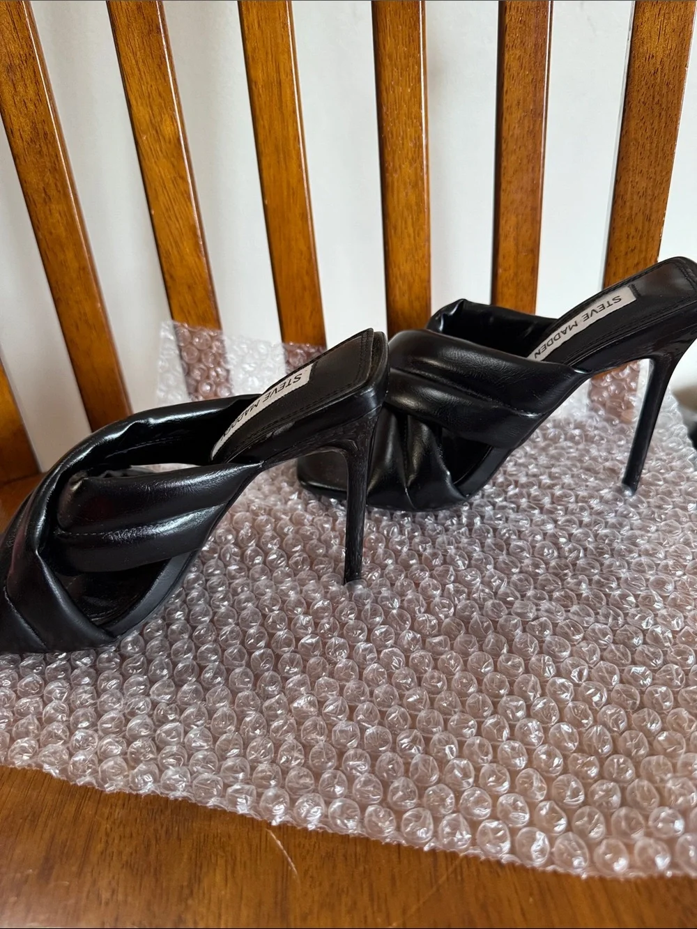 Steve Madden 4” Knotted Strap Stiletto Mules